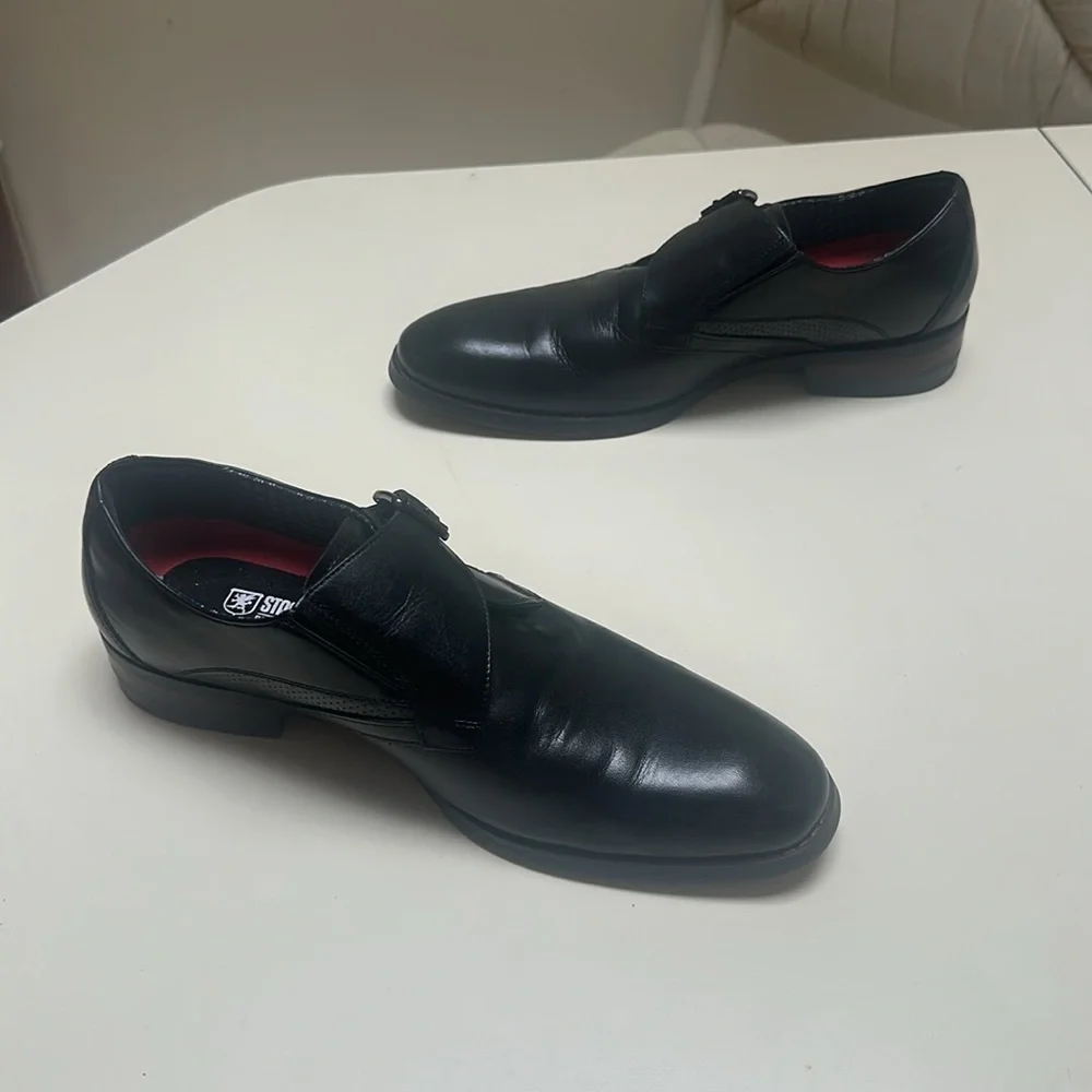 STACY ADAMS Karcher Plain Toe Monk Strap Slip-On Dress Shoes size 7.5